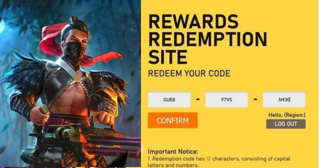 garena free fire max redeem codes